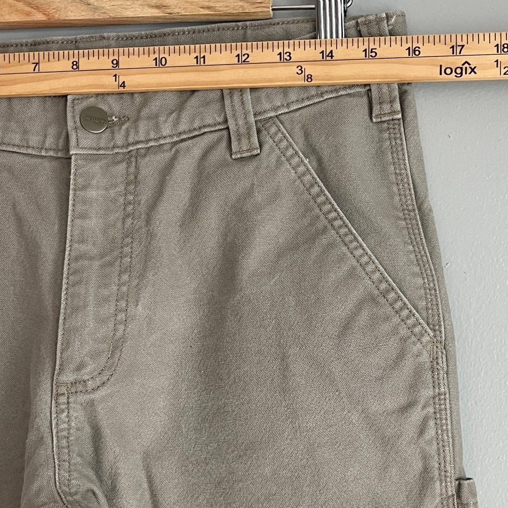 Carhartt Mens Relaxed Fit Canvas Carpenter Pants Tan Barn Chore Workwear 32x30 - Picture 12 of 12